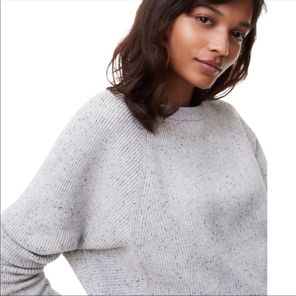 Loft Flecked Ribbed Dolman Sweater